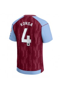 Fotbalové Dres Aston Villa Ezri Konsa #4 Domácí Oblečení 2023-24 Krátký Rukáv